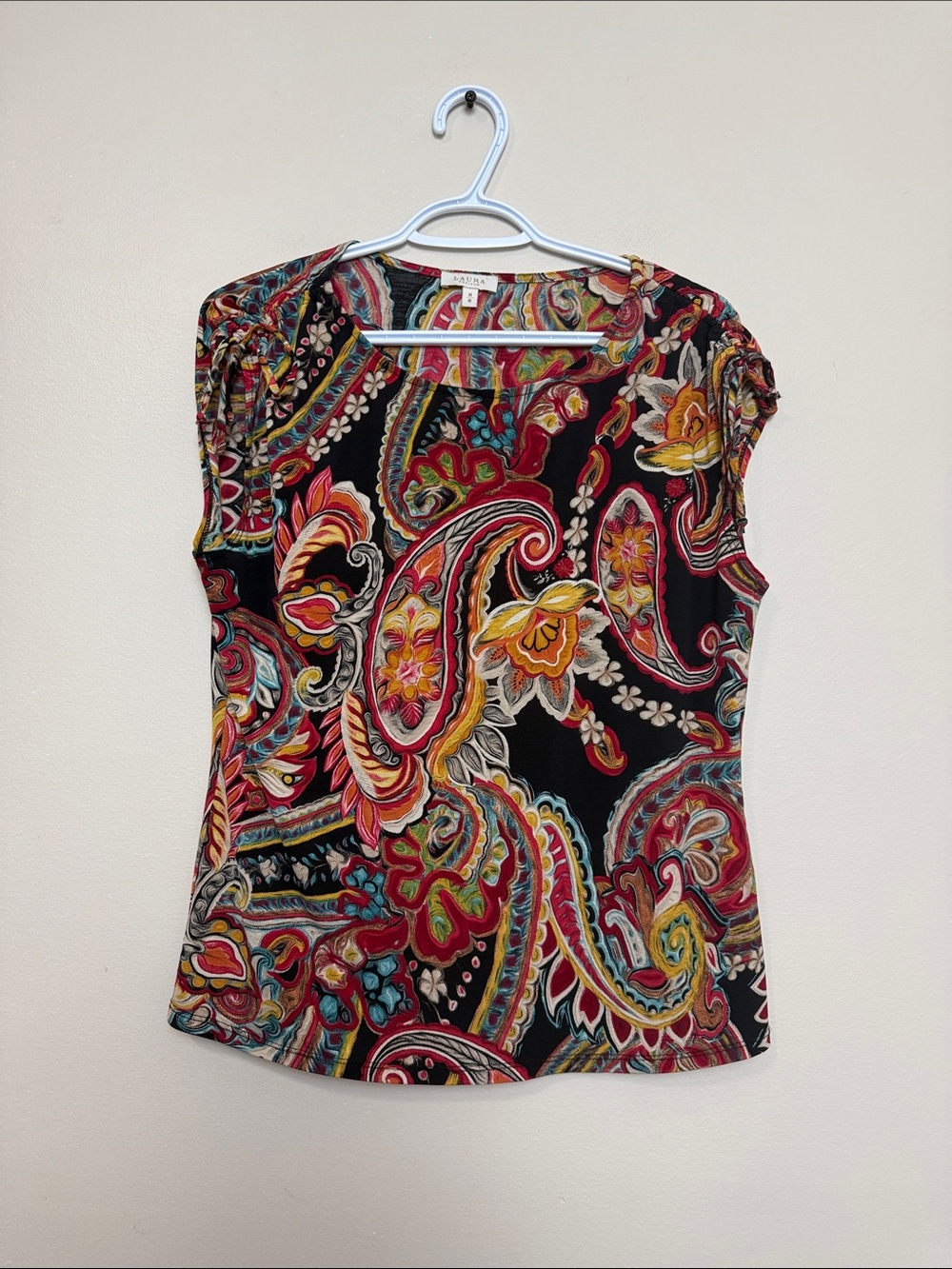 Laura Paisley Cap Sleeve Camisole size M